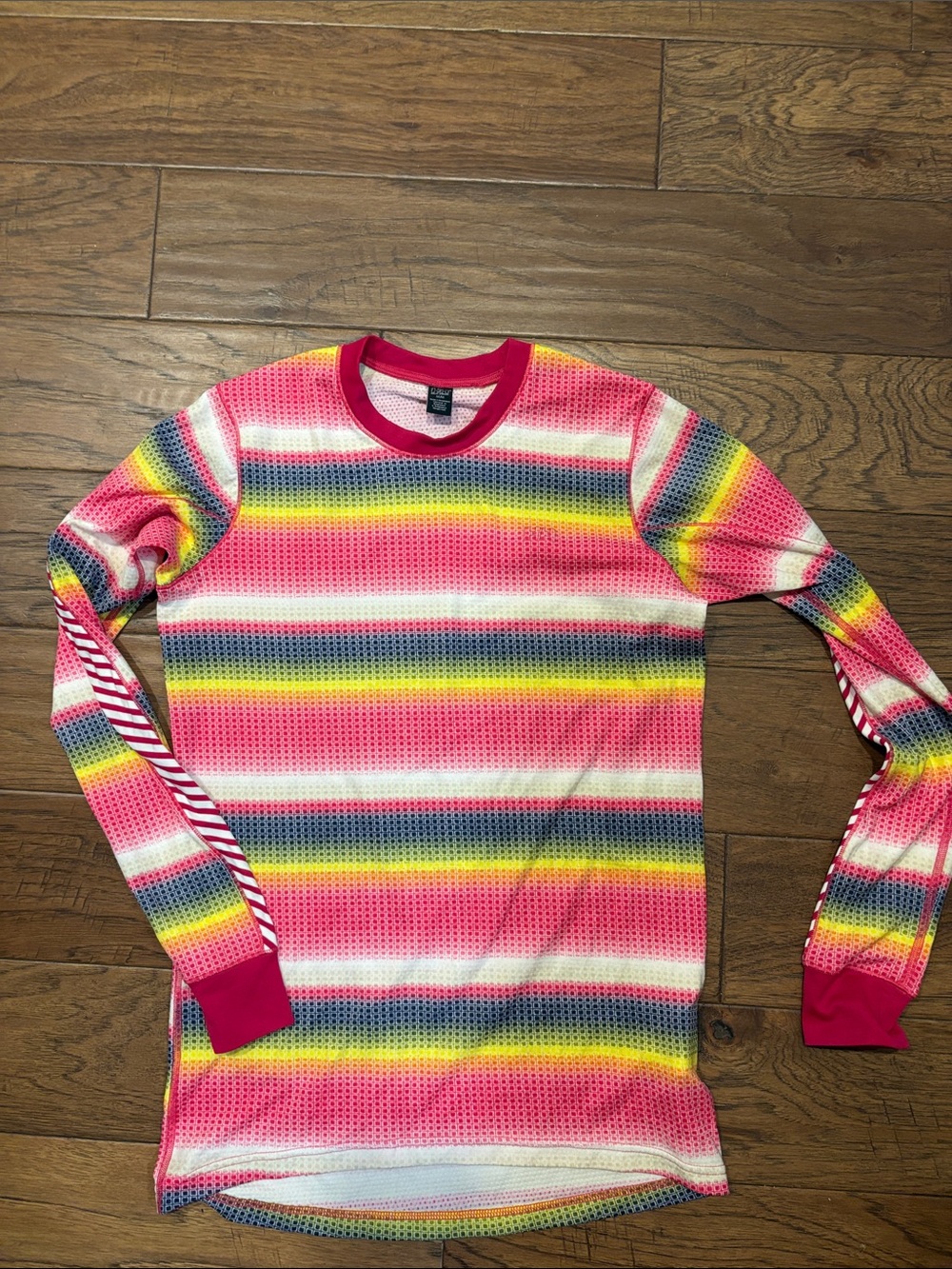 Helly Hanson NWOT Bright Multicolor Striped Thermal Top - Pink Yellow Blue